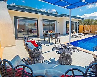 Kaş Üzümlü'de Balayı Çiftlerine Uygun, Özel Havuzlu, Kiralık Villa - 3