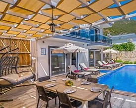 Kaş İslamlar'da Nefes Kesen Deniz Manzaralı, Özel Havuzlu, Lüks Villa - 3