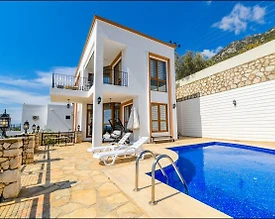 Kaş Kalkan'da Deniz Manzaralı, Özel Havuzlu, Modern Villa - 3