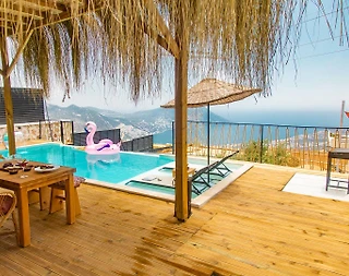 Kaş İslamlar'da Enfes Deniz Manzaralı, Özel Havuzlu, Tiny House - 5