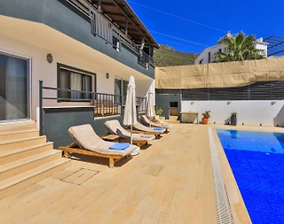 Kaş İslamlar'da Deniz Manzaralı, Özel Havuzlu, Ekonomik Villa - 5