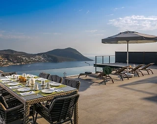 Kaş Kalkan'da Nefes Kesici Manzaralı, Özel Havuzlu, Modern Villa - 5