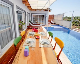 Kaş Patara'da Deniz ve Doğa Manzaralı, Jakuzili, Kiralık Villa - 2