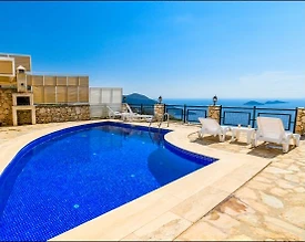 Kaş Kalkan'da Deniz Manzaralı, Özel Havuzlu, Modern Villa - 2