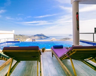 Kaş İslamlar'da Deniz Manzaralı, Özel Havuzlu, Jakuzili, Lüks Villa - 3