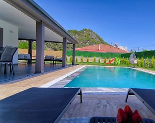 Fethiye İnlice'de Geniş Bahçeli, Özel Havuzlu, 5+1 Kiralık Villa - 3