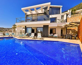 Kaş Kalkan'da Büyüleyici Deniz Manzaralı, Özel Havuzlu, Modern Villa - 2