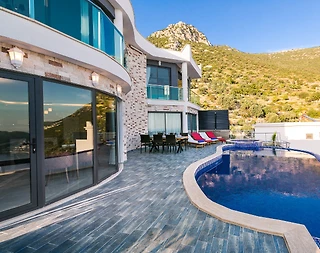 Kalkan Akbel'de Enfes Doğada, Sonsuzluk Havuzlu, Lüks Villa - 4