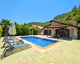 Fethiye Kayaköy'de Doğa İle İç İçe, Özel Havuzlu, Taş Villa - 2