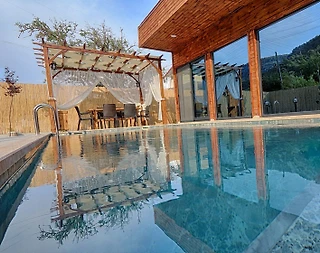 Fethiye İnlice'de Doğa Manzaralı, Özel Havuzlu, Jakuzili Villa - 4