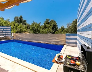 Kaş İslamlar'da Doğa İçerisinde, Özel Havuzlu, Modern Villa - 5