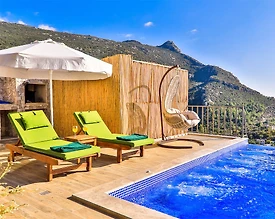 Kaş İslamlar'da Muhteşem Doğada, Kapalı Havuzlu, Modern Villa - 3