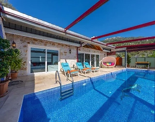 Kaş İslamlar'da Doğayla İç İçe, Isıtmalı Havuzlu, Jakuzili Villa - 3