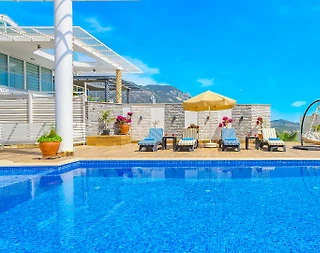 Kaş Kalkan'da Panoramik Deniz Manzaralı, Sonsuzluk Havuzlu, Lüks Villa - 4