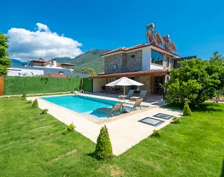 Fethiye Kayaköy'de Geniş Alanlara Sahip, Özel Havuzlu, Şık Villa - 5