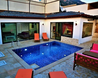 Kaş Bezirgan'da Doğa ve Deniz Manzaralı, Özel Havuzlu, Balayı Villası - 1