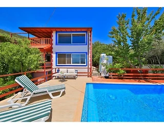 Kaş Çukurbağ'da Dağ Manzaralı, Özel Havuzlu, Kiralık Otantik Villa - 1