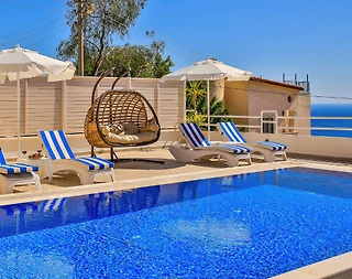 Kalkan Merkez'de Enfes Deniz Manzaralı, Özel Havuzlu, Yazlık Villa - 4