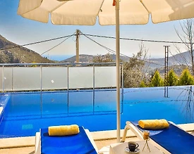Kaş İslamlar'da Eşsiz Deniz Manzaralı, Özel Yüzme Havuzlu, Kiralık Villa - 2
