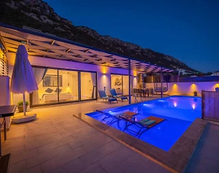 Kaş Bezirgan'da Enfes Deniz Manzaralı, Özel Havuzlu, Korunaklı Villa - 5