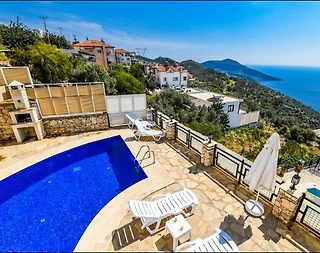Kaş Kalkan'da Deniz Manzaralı, Özel Havuzlu, Modern Villa - 4