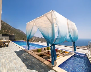 Kaş İslamlar'da Enfes Deniz Manzaralı, Özel Havuzlu, Lüks Villa - 5