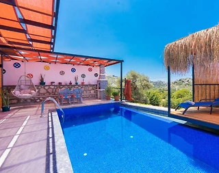 Kaş Bezirgan'da Doğa İle İç İçe, Özel Havuzlu, Balayı Villası - 5