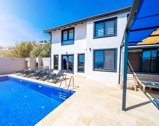 Kaş İslamlar'da Ahşap Mimarili, Sonsuzluk Havuzlu, Kiralık Villa - 4