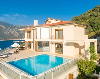 Kaş Andifli'de Deniz Manzaralı, Özel Havuzlu, 2+1 Kiralık Villa - 1