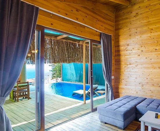 Kalkan Akbel'de Deniz Manzaralı, Özel Havuzlu, Kiralık Balayı Villası - 1