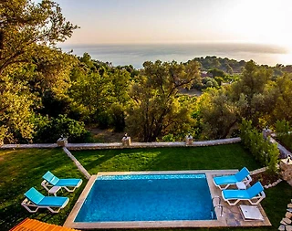 Fethiye Faralya'da Enfes Deniz Manzaralı, Özel Havuzlu, İkiz Villa - 3