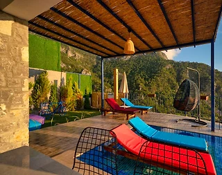 Fethiye Karaağaç'ta Deniz ve Doğa Manzaralı, Özel Havuzlu, Lüks Villa - 5