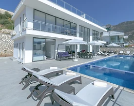 Kalkan'da Deniz ve Doğa Manzaralı, Sonsuzluk Havuzlu, Jakuzili Villa - 3