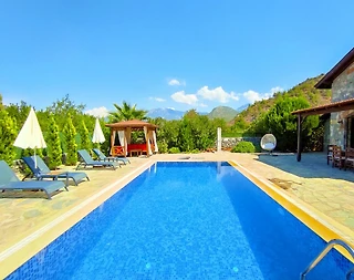 Fethiye Kayaköy'de Doğanın İçerisinde, Özel Havuzlu, Kiralık Taş Villa - 4