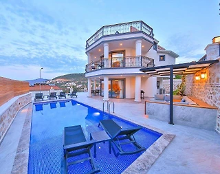 Kaş Kalkan'da Ferah Mimarili, Özel Havuzlu, Jakuzili Villa - 1