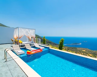 Kaş Bezirgan'da Muhteşem Deniz Manzaralı, Özel Havuzlu, Huzurlu Villa - 4