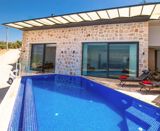 Kalkan Kördere'de Balayı Çiftlerine Uygun, Özel Havuzlu, Kiralık Villa - 1