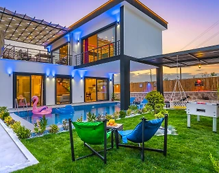 Kalkan Çayköy'de Bahçeli, Özel Havuzlu, Konforlu, 4 Kişilik, Şık Villa - 4