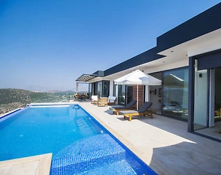 Kaş Bezirgan'da Deniz Manzaralı, Sonsuzluk Havuzlu, Jakuzili Villa - 2