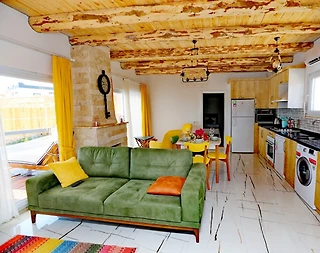 Kaş Patara'da Deniz ve Doğa Manzaralı, Jakuzili, Kiralık Villa - 5