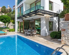 Kalkan Kışla'da Muhteşem Deniz Manzaralı, Özel Havuzlu, Modern Villa - 3