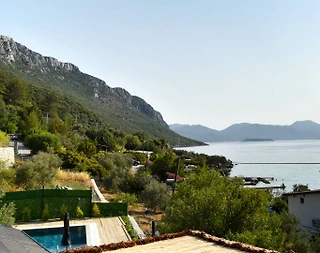 Marmaris Söğüt'te Deniz Manzaralı, Özel Havuzlu, Kiralık Lüks Villa - 5