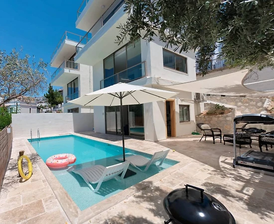Kaş Kalkan'da Deniz Manzaralı, Özel Havuzlu, Modern Tatil Villası - 1