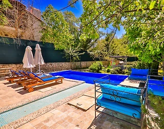 Kaş Sarıbelen'de Isıtmalı Kapalı Havuzlu, Jakuzili, Lüks Villa - 5