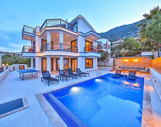 Kaş Kalkan'da Deniz Manzaralı, Özel Havuzlu, Jakuzili, Lüks Villa - 1