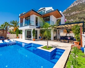 Kaş Kalkan'da Eşsiz Deniz Manzaralı, Özel Havuzlu, Saunalı Villa - 2