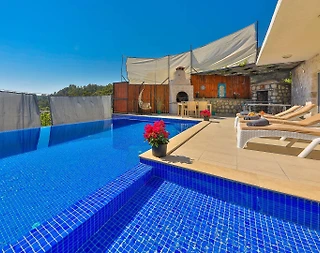 Kaş İslamlar'da Enfes Deniz Manzaralı, Özel Havuzlu, Lüks Villa - 5