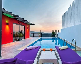 Kalkan Üzümlü'de Nezih Konumda, Özel Havuzlu, Balayı Villası - 3