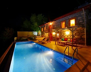 Kaş İslamlar'da Taş ve Ahşap Mimarili, Özel Havuzlu, 4 Kişilik Villa - 2