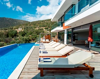 Kaş Kalkan'da Deniz Manzaralı, Özel Havuzlu, Estetik Villa - 1